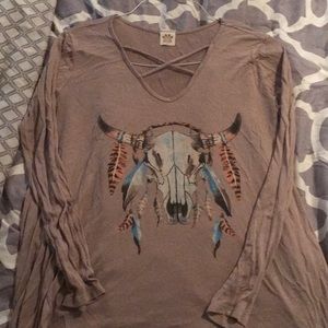 Cow skull blouse